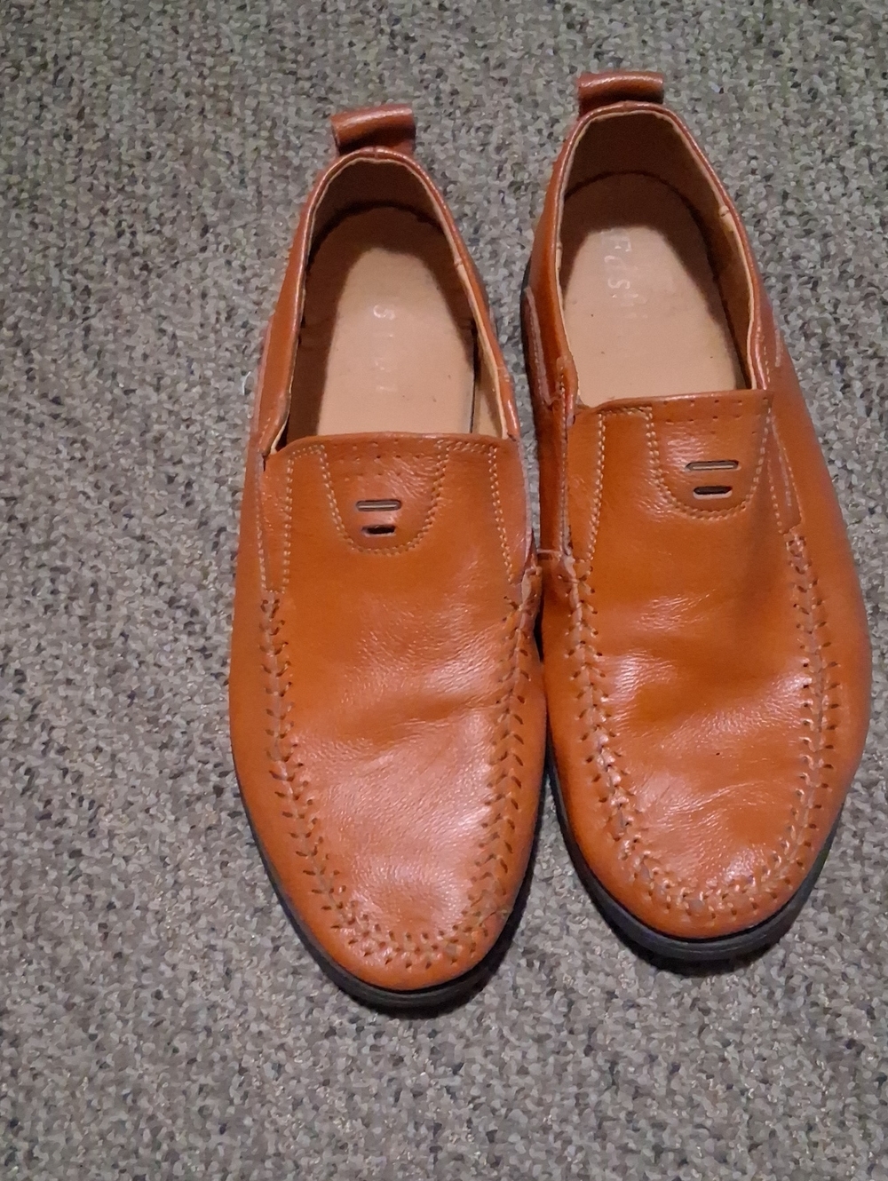 Men's Casual Slip-On Loafers in Cognac Brown